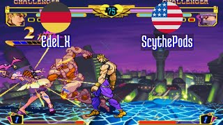 jojobanr1 EdelX DE vs ScythePods US JoJo HFTF jojoban Fightcade Aug 31 [upl. by Cahan]