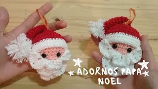 Tejé Adornos Navideños de Papa Noel a Crochet  Paso a Paso [upl. by Ain]