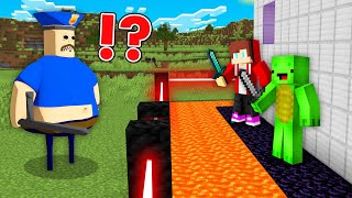 ANGRY POLICEMAN vs Security House in Minecraft  Maizen JJ and Mikey [upl. by Annadroj]