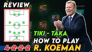 How To Play R Koeman Barcelona Manager Efootball Pes 2021 Mobile [upl. by Alleinnad]