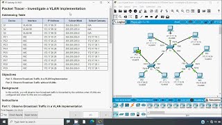 328 Packet Tracer  Investigate a VLAN Implementation [upl. by Quill]