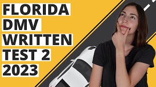 Florida DMV Written Test 2 2023 60 Questions with Explained Answers [upl. by Perot206]