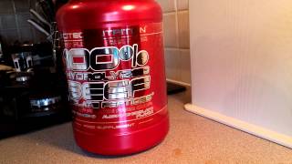 Scitec Nutrition  100 Hydrolyzed Beef Mix Test  AndroSupplement [upl. by Felita]