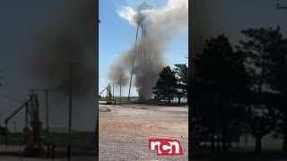 WATCH Water Tower on FIRE  Venango Nebraska newschannelnebraska [upl. by Eyks685]