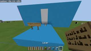 2X4 Flush Piston Door Minecraft Bedrock MCPE PE [upl. by Meehyr]