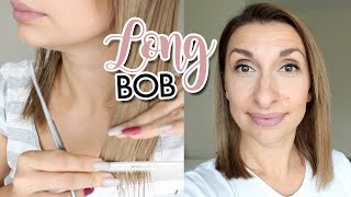 Long Bob selber schneiden TUTORIAL  DIANA DIAMANTA [upl. by Adnalue346]