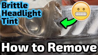 How to Remove Old Brittle HeadlightTaillight Tint ChippedFaded Vinyl Tint [upl. by Rodger]