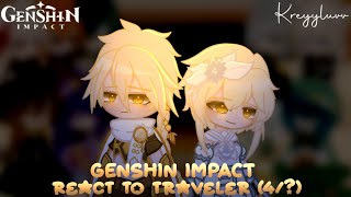 Genshin Impact React To Traveler Aether 4 ✧ credits on description ✧ kreyyluvv [upl. by Lletnom]