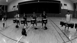 Oarai High School Marching Band BLUEHAWKS 2013 DRUMLINE The Ditty [upl. by Keyser610]