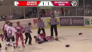 Sam Zajac vs Aaron Connolly NIHL fight 23917 [upl. by Burnight]