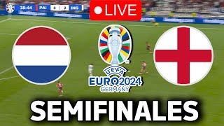 🔴EN VIVO  🔥PAÍSES BAJOS INGLATERRA EN VIVO 🏆SEMIFINALES EUROCOPA 2024🏆VERTICAL [upl. by Lenahc]