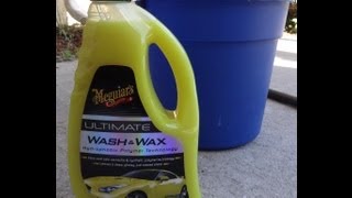 Wasch Wachs Shampoo mit Abperleffekt  Autowäsche Wachsschicht auftragen mit Meguiars Wash amp Wax [upl. by Kattie76]