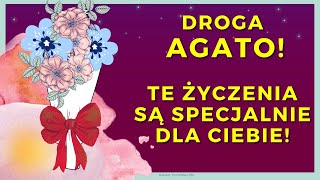 Ĺ»YCZENIA IMIENINOWE DLA AGATY đźŤ·đź’–đźŚĽđźŚ¸ KARTKA Z Ĺ»YCZENIAMI đźŚ¸5 LUTYđźŚ¸W DNIU IMIENIN đźŚ¸ [upl. by Oscar]