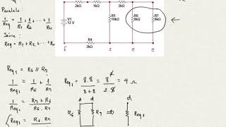 Aula 8  Como encontrar o circuito equivalente para circuitos resistivos mistos [upl. by Ybot]