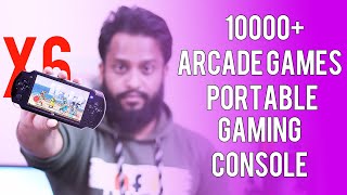 X6 Portable Gaming Console With 1000 Arcade Games  PSP 2020 Clone X6 Gaming Handheld Review [upl. by Aikrahs301]