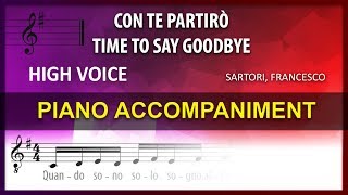 Con te partirò Karaoke High voice [upl. by Eniamat]