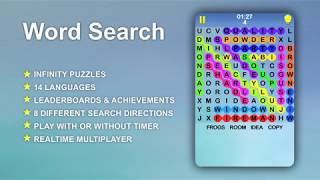 Word Search Puzzle A Free Infinity Crossword Game [upl. by Staal]