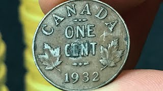 1932 Canada 1 Cent Coin • Values Information Mintage History and More [upl. by Shafer]