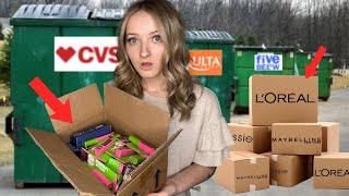 INSANE JACKPOT DUMPSTER DIVING AT A CVS THATS SHUTTING DOWN [upl. by Layla]