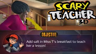 Scary Teacher 3D  Chapter 1 Trouble in a Bowl Level 2 Walkthrough [upl. by Ayanet]