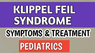 Klippel Feil Syndrome amp Sprengels Deformity In Children [upl. by Aret872]