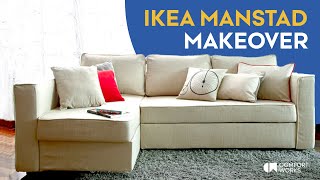 IKEA Manstad Sofa Bed Makeover  Comfort Works Sofa Covers [upl. by Ronda797]