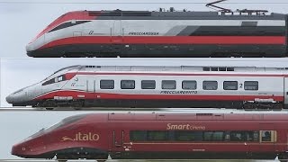 Train Spotting  Frecciarossa Frecciargento Italo amp others on high speed line [upl. by Calendre]