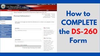 How to complete the DS 260 Form [upl. by Hcurob]