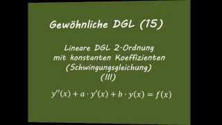 Gewöhnliche DGL15 Schwingungsgleichungen III [upl. by Llegna82]