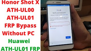 Honor ATHUL00 ATHUL01 FRP Bypass Without PC  bypass frp huawei shot x ath ul01  athul01 frp [upl. by Morell427]