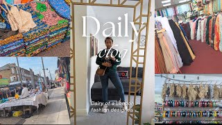 DAILY VLOGDairy of a London fashion designer episode 2Fabric shopping for clients [upl. by Kluge]