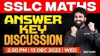 SSLC Christmas Exam  Maths  Answer Key Discussion  Xylem SSLC [upl. by Rosen962]