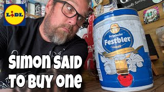 LIDL Perlenbacher FESTBIER 5ltr Mini Keg  ​⁠realaleguide Told Me To Buy It [upl. by Attirehs]