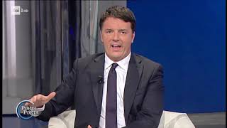 Renzi a Porta a Porta le promesse elettorali le loro coperture il canone RAI [upl. by Imogen]