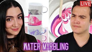 We Try Water Marbling for the First Time [upl. by Ramej]