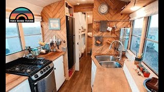 Family Of 4 Lives Full Time In This Gorgeous Raised Roof School Bus Conversion [upl. by Geno524]