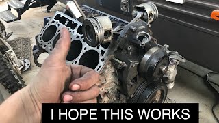 DURAMAX piston ring gapping grinding and installation [upl. by Yslek]