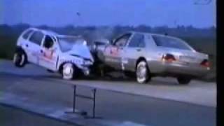 Mercedes Benz SClass w140 Vs Opel Corsa  Crash Testflv [upl. by Sualokin]