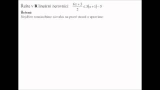 Lineární nerovnice  řešené úlohy [upl. by Fennessy]