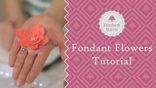 Cake Decorating Tutorial  Easy Fondant Flowers [upl. by Laney]