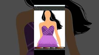 ART Sweetheart roused bodice with tiered skirt fashionillustration digitalart shorts [upl. by Analli]