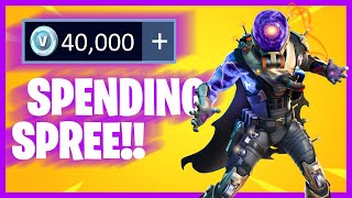 SPENDING 40000 VBucks in FORTNITE Spending Spree 12 [upl. by Ymerrej]