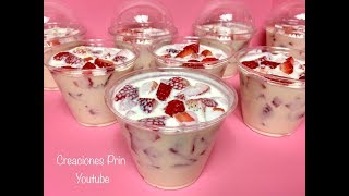 Fresas con crema🍓 para negocio o mesa de postres [upl. by Amlez]