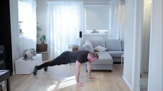 BRYST  Pushups shouldertouch  TRENINGSKOKKEN  HJEMMETRENING UTEN UTSTYR [upl. by Maharg]