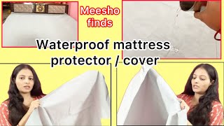 Waterproof mattress protector from meesho  mattress waterproof cover  review video [upl. by Averat]