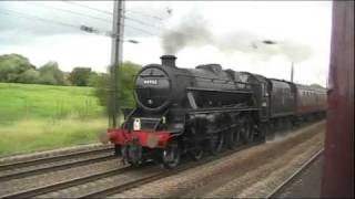 70013 Oliver Cromwell and Black 5 44932 The Scarborough Spa Express 300811wmv [upl. by Ainoda102]