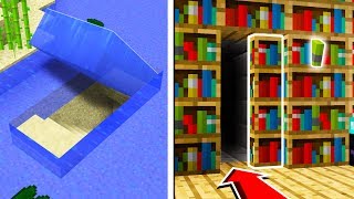 TOP 5 SECRET BASES You Can Make in Minecraft TUTORIAL [upl. by Aikrahs]