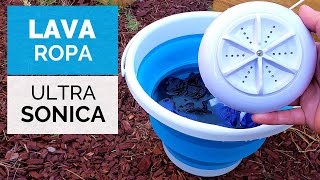 LAVADORA SOLAR PORTATIL 💧🌀 Plegable y USB Lava tu ropa en cualquier lugar [upl. by Crudden]