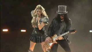 Super Bowl XLV Halftime Show 2011 HD Part 37  Slash amp Fergie  Sweet Child Of Mine [upl. by Eedia289]