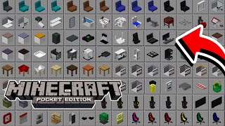 Como ter MÓVEIS REALISTAS em 3D no Minecraft PE 121 [upl. by Kendell]